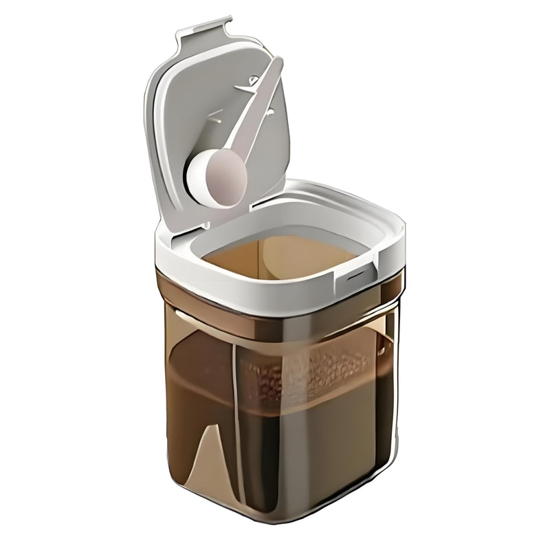 Yszaxnsr Airtight Coffee Canister, 8Oz Coffee Storage Container With Scoop, Kitchen Food Storage Jar For Grounds Coffee, Beans, Tea, Sugar, Flour, Cereal, 800Ml