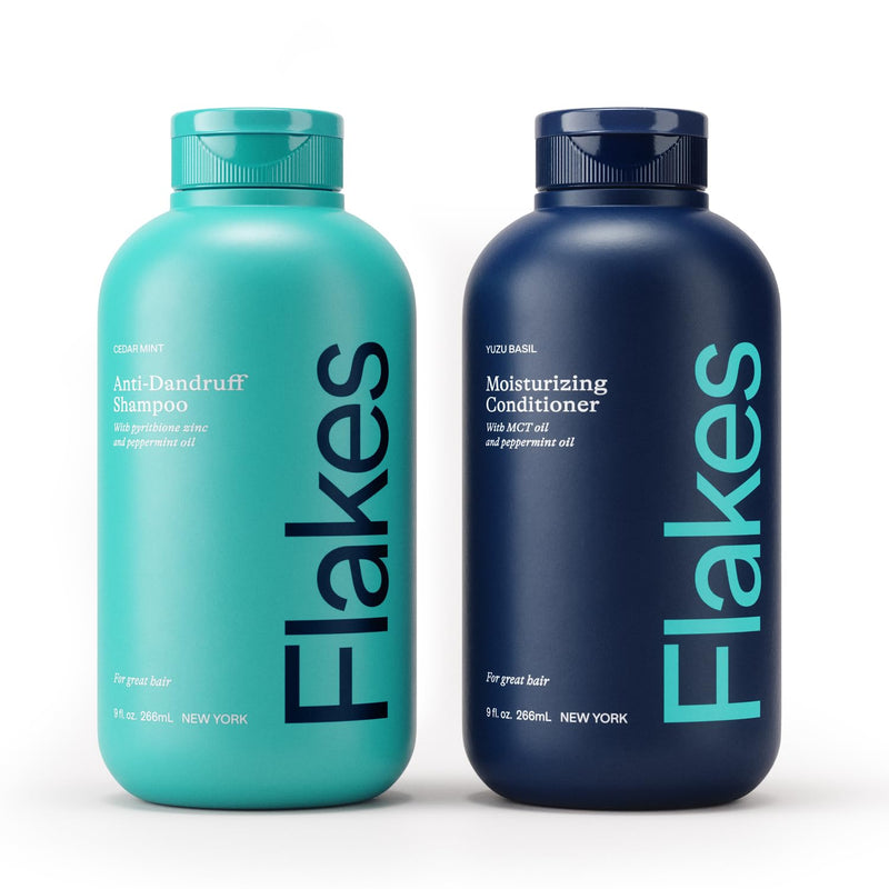 SINGLE Flakes Anti Dandruff Shampoo And Conditioner Set | Dry, Flaky, & Itchy Scalp Shampoo | Sulfate & Paraben Free For Healthy Hair | Hydrating Shampoo And Moisturizing Conditioner For Scalp Care | 9 Fl Oz