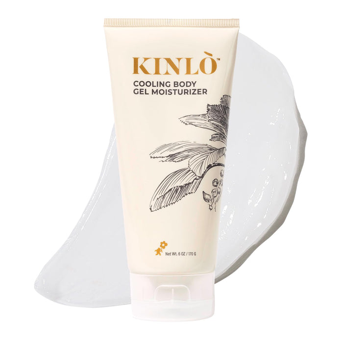 Kinlo Cooling Body Gel Moisturizer 6Oz | Aloe Vera Gel Cooling Hydrating Skin Care Body Lotion | Aloe + Glycerin + Menthol| Black Owned Skincare