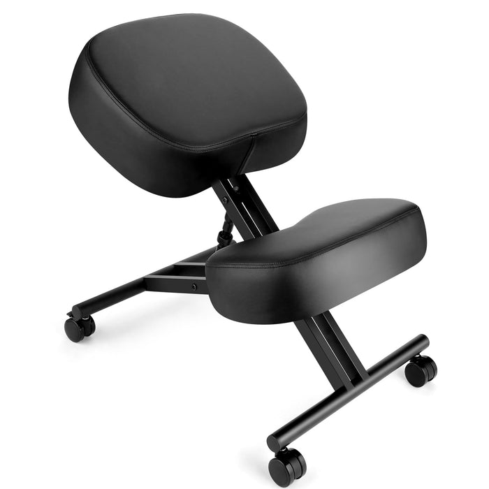 Kneeling Chair Ergonomic For Office, Adjustable Stool For Home And Office - Improve Your Posture With An Angled Seat - Thick Moulded Foam Cushions - Brake And Smooth Gliding Casters (LOCAL PICKUP ONLY)