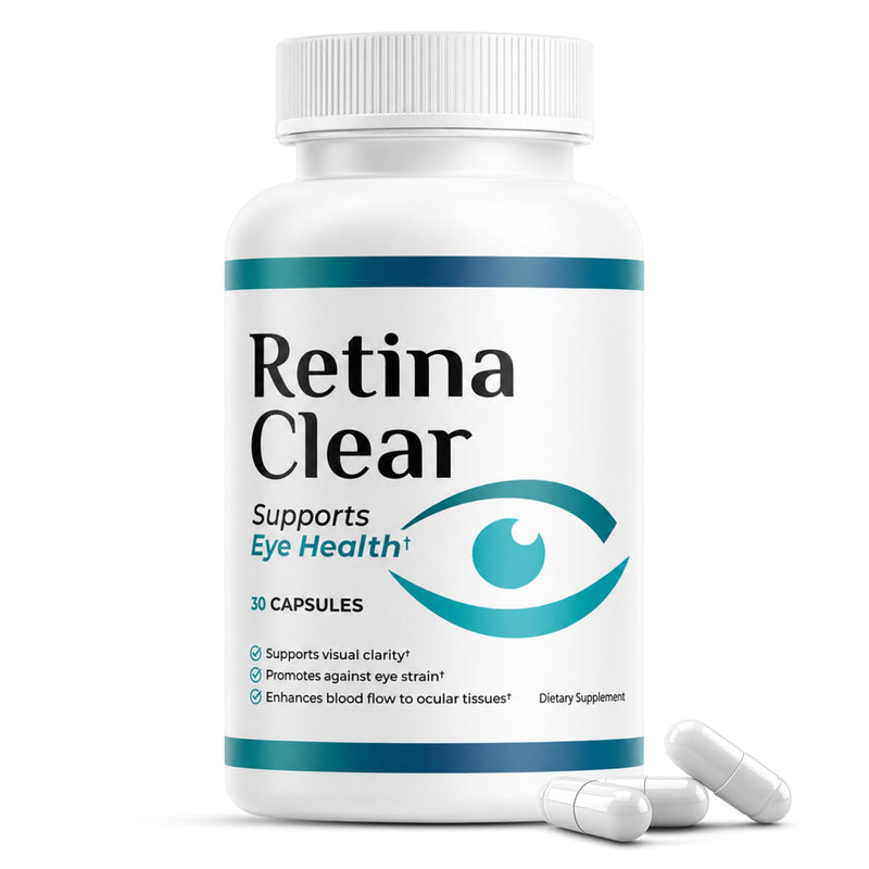Retina Clear - Eye Health Supplement With Lutein, Zeaxanthin, Quercetin, Vitamin A, Zinc, & Bilberry - Supports Visual Clarity, Focus & Eye Fatigue Relief (1)