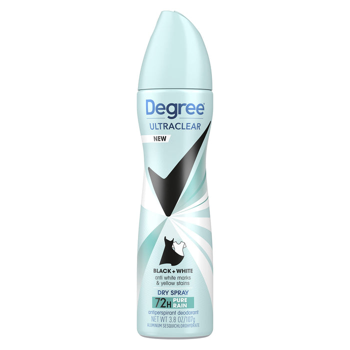 Degree Antiperspirant Deodorant Dry Spray Protects From Deodorant Stains Pure Rain Deodorant For Women 3.8 Oz