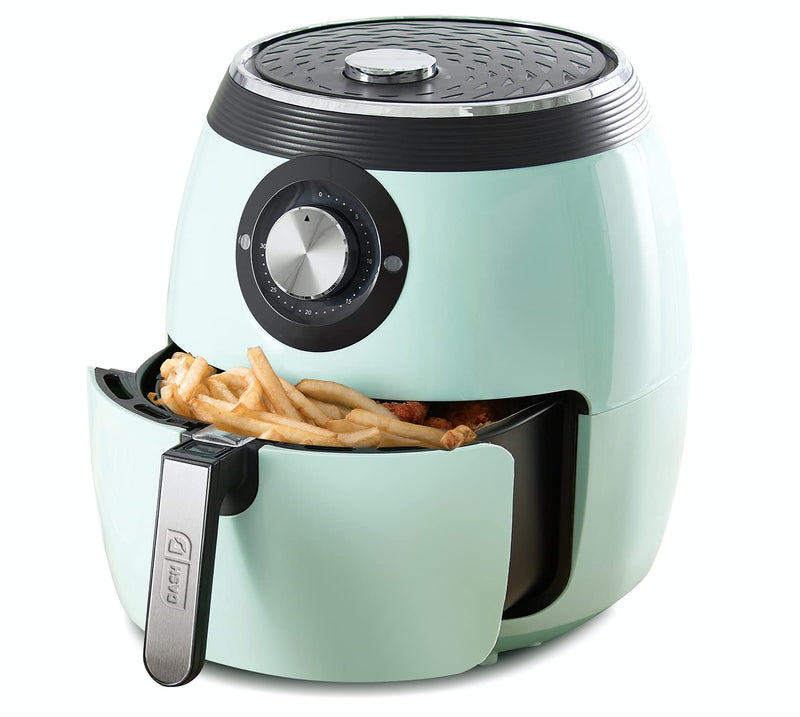 Dash Deluxe Air Fryer - Adjustable Temperature Control & Auto Shut-Off Feature - Aircrisp® Technology - Spacious Nonstick Basket - 1700 Watt - 6 Quarts - Aqua (LOCAL PICKUP ONLY)