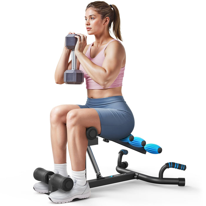 MERACH Deep Squat Machine For Women, Adjustable Glutes Trainer Machine, Core & Leg Exercise, Push Up Workout Equipment At Home Gym(Blue) (LOCAL PICKUP ONLY)