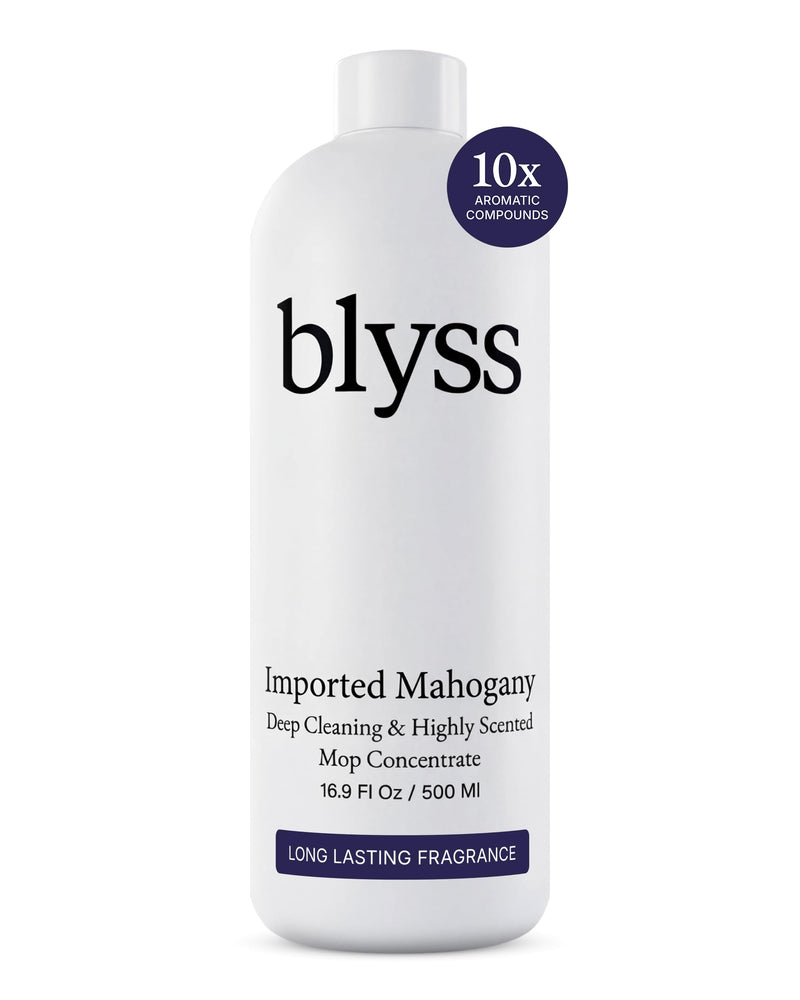 Blyss Mop Soap Imported Mahogany, Floor Cleaner For Mopping, Luxury Scented Mop Soap, LVP Vinyl Laminate And Hardwood Floor Cleaner Solution, Plant Powered Floor Cleaner