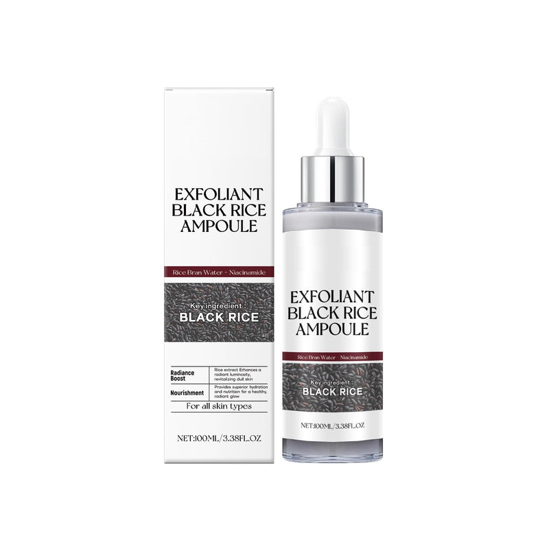 Black Rice Exfoliant Peeling Ampoule, Deep Pore Cleansing Soft Exfoliating Face And Body Scrub Dead Skin All Skin Types. (Black Rice)