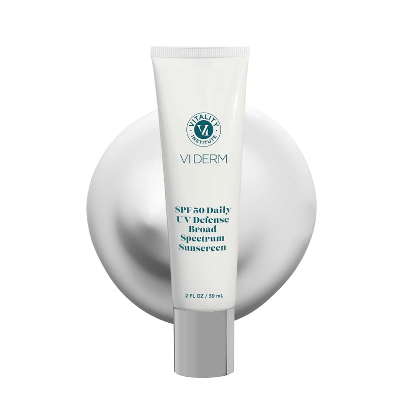 VI DERM SPF 50 UV Defense Sunscreen, Lightweight, Fast Absorbing, 2 Fl Oz