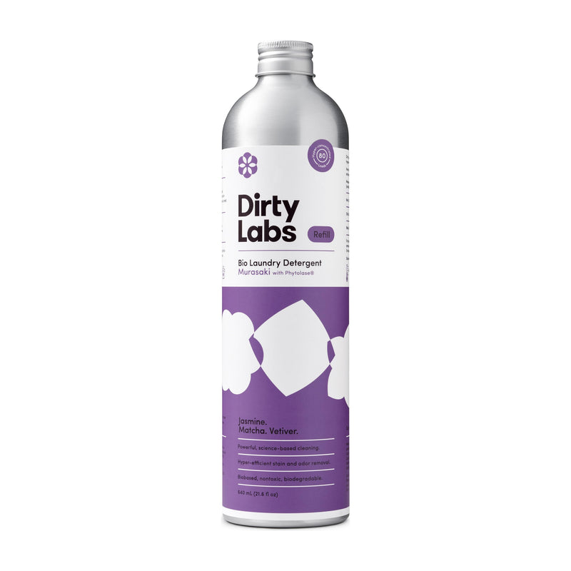 Dirty Labs | Murasaki Scent | Bio-Liquid Laundry Detergent | 80 Loads (21.6 Fl Oz) | Hyper-Concentrated | High Efficiency & Standard Machine Washing | Nontoxic, Biodegradable | Stain & Odor Removal