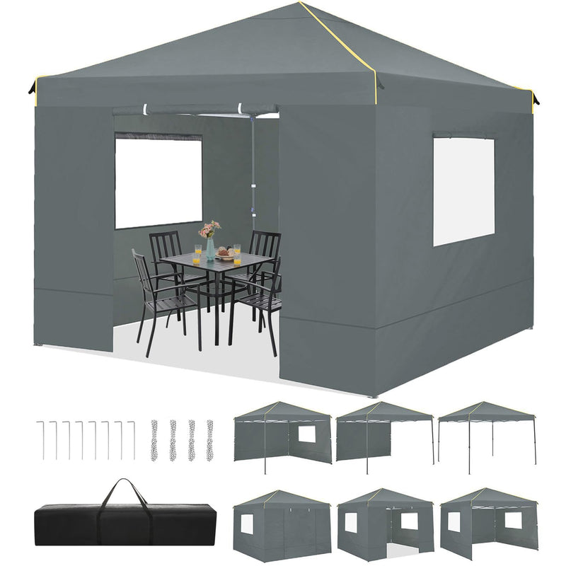 COBIZI 10X10 Pop Up Canopy With 4 Sidewalls,Outdoor Gazebo Tent For Party (LOCAL PICKUP ONLY)