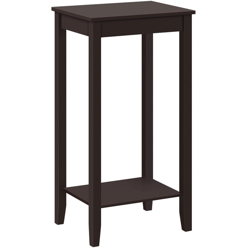 Yaheetech 2 Tier Wood Tall End Table, Sofa Side Snack Table, Espresso (LOCAL PICKUP ONLY)