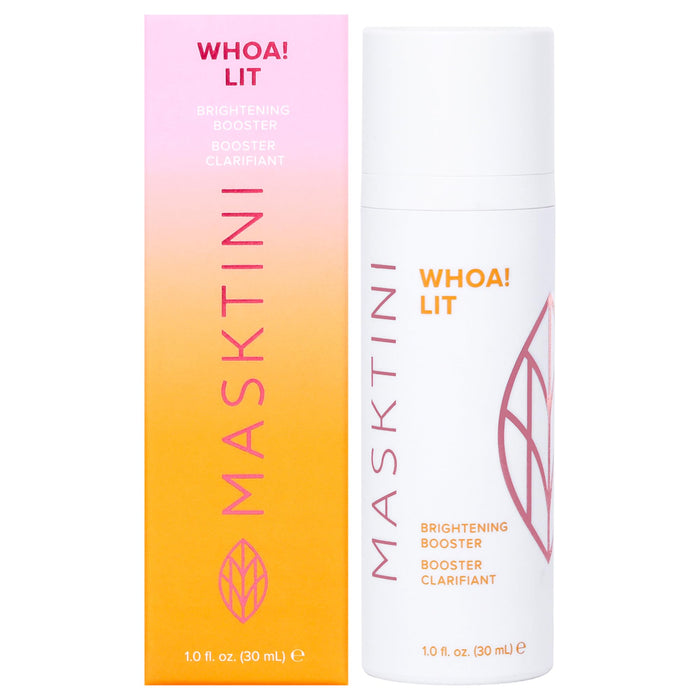 Masktini Woah! Lit Booster - Vitamin C Serum - With Plumping Hyaluronic Acid And Niacinamide - Tones Complexion - 1 Oz