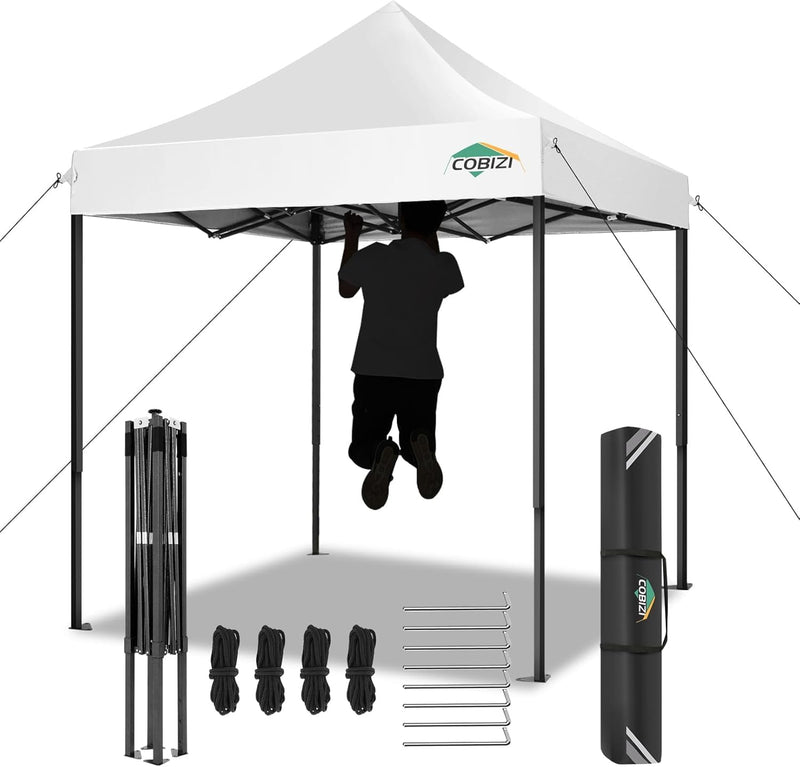 COBIZI 6.6X6.6 Heavy Duty Pop Up Canopy Tent, Commercial Easy Up Canopy (LOCAL PICKUP ONLY)