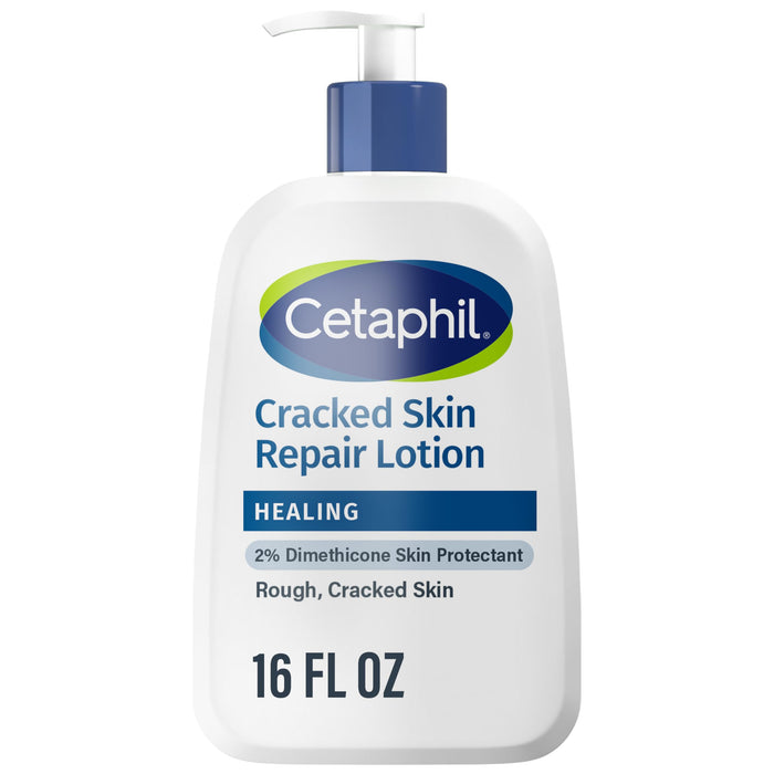 Cetaphil Cracked Skin Repair Lotion, 16 Oz, For Very Rough & Cracked, Sensitive Skin, 24 Hour Hydration, Protects & Hydrates Cracked Skin, Hypoallergenic, Fragrance Free