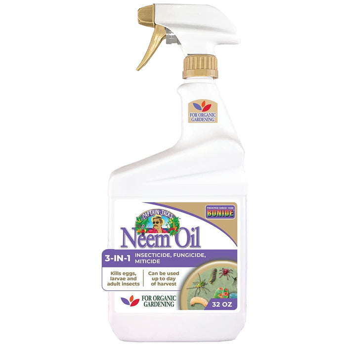 Bonide Captain Jack's Neem Oil, 32 Oz Ready-To-Use Spray, Multi-Purpose Fungicide, Insecticide And Miticide For Organic Gardening