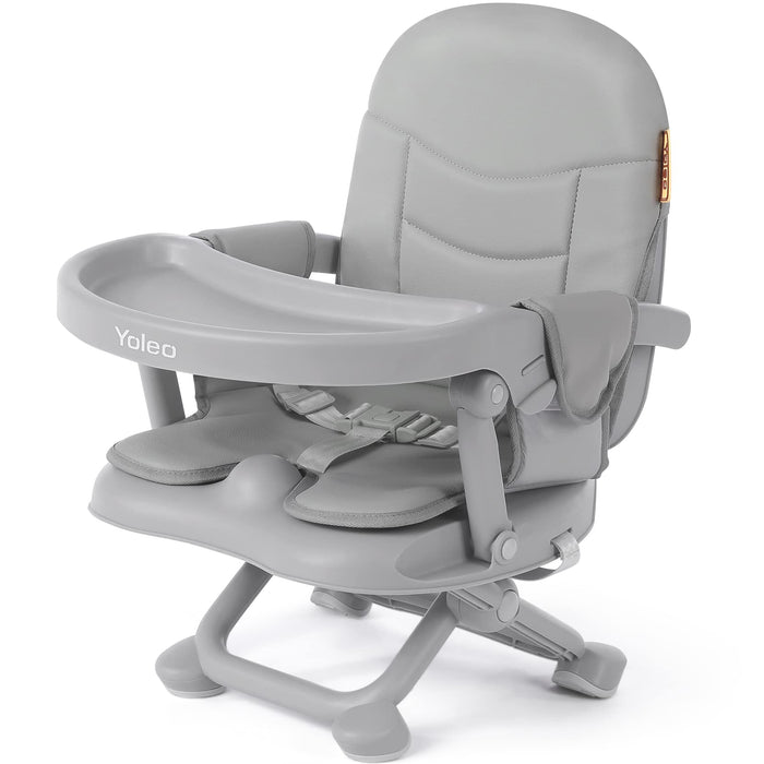 YOLEO Baby High Chair Booster Seat For Dining Table, Adjustable Height Travel Foldable High Chairs With Tray
