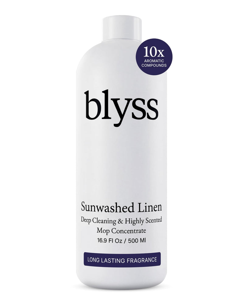 Blyss Mop Soap Sunwashed Linen, Floor Cleaner For Mopping, Luxury Scented Mop Soap, LVP Vinyl Laminate And Hardwood Floor Cleaner Solution, Plant Powered Floor Cleaner