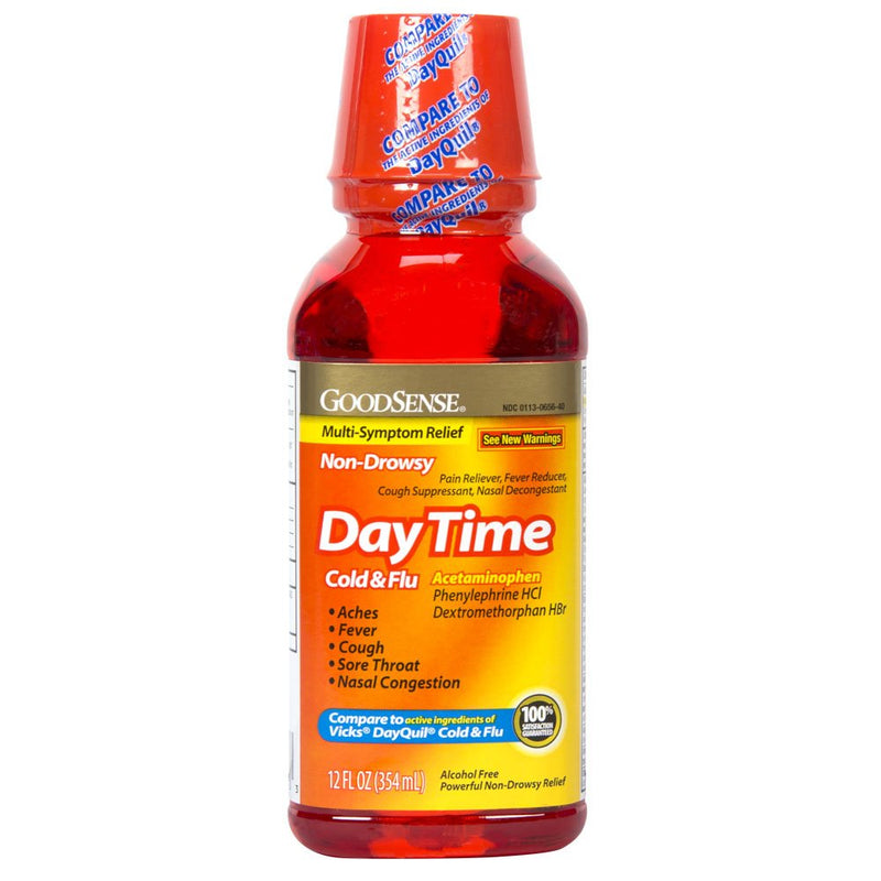 Goodsense Daytime Cold And Flu Multi-Symptom Relief, 12 Fluid Ounce