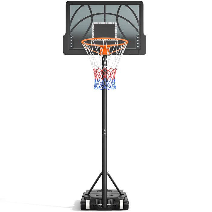 Yohood Kids Basketball Hoop, 3.6-7 FT Height Easy Adjustable, Portable Basketball Hoop Outdoor Indoor For Kids/Teens/Youth, 30" Backboard (Black) (LOCAL PICKUP ONLY)