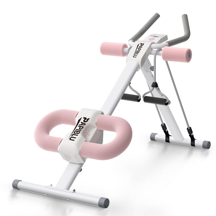 Abdominal Trainers - Adjustable Ab Trainer Machine, Foldable Abdominal Workout Equipment With Knee Protection - Home Gym Systems For Men & Women - Pink (LOCAL PICKUP ONLY)