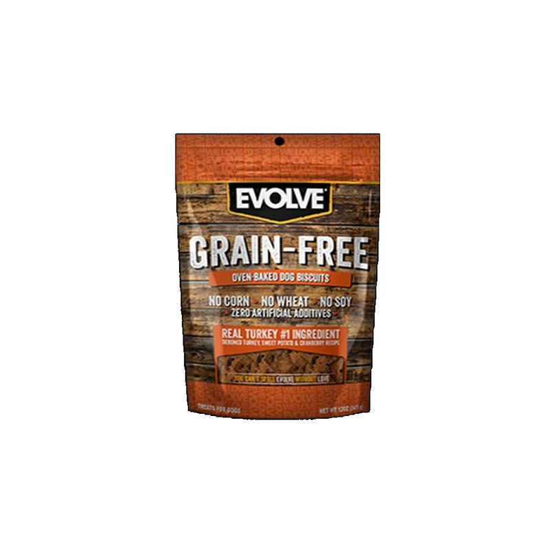 Evolve Grain Free Deboned Turkey, Sweet Potato And Cranberry Dog Biscuits