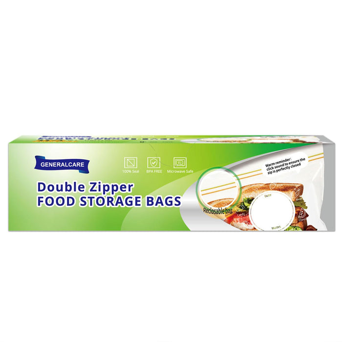40 Pcs Gallon Storage Bags 10.5X11 IN Freezer Bags Double Zipper Reusable Sandwich Bags Zip Bag For Food Storage Fruit Nuts Cakes Cookies Snack Meal Prep Containers
