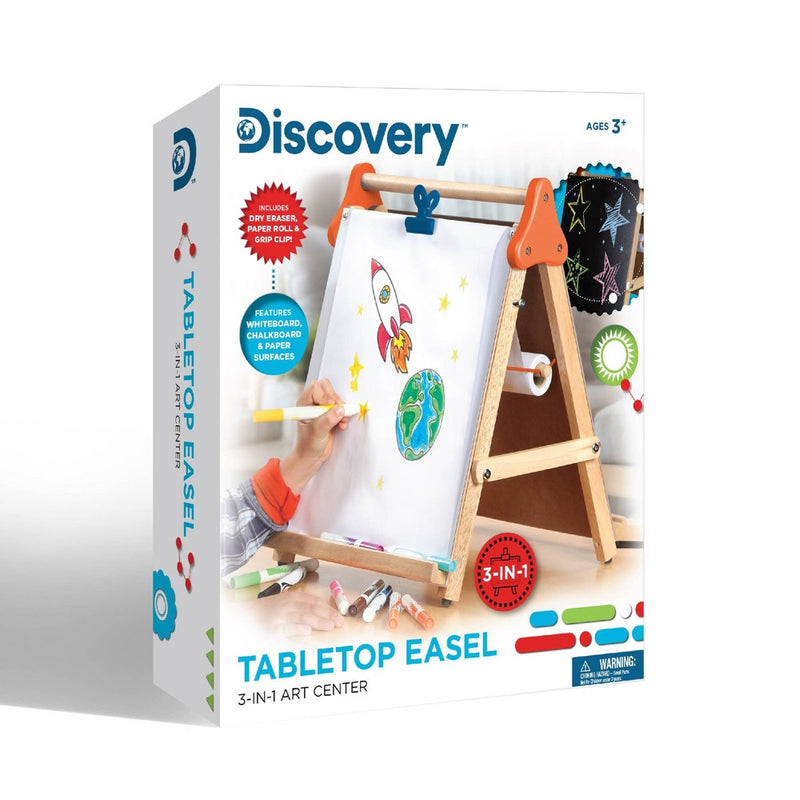 Discovery Kids Tabletop Dry Erase and Chalk Easel