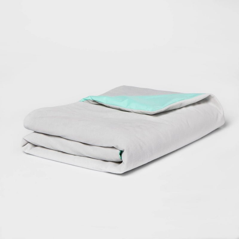 60"x40" 6lbs Waterproof Removable Cover Weighted Blanket Gray - Pillowfort