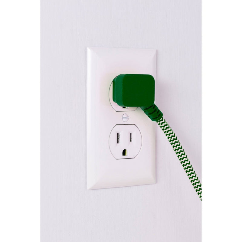 Philips 8' 3-Outlet Polarized Extension Cord Indoor Green/White
