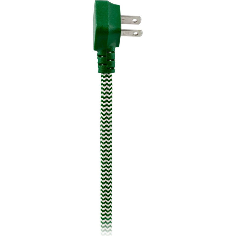 Philips 8' 3-Outlet Polarized Extension Cord Indoor Green/White