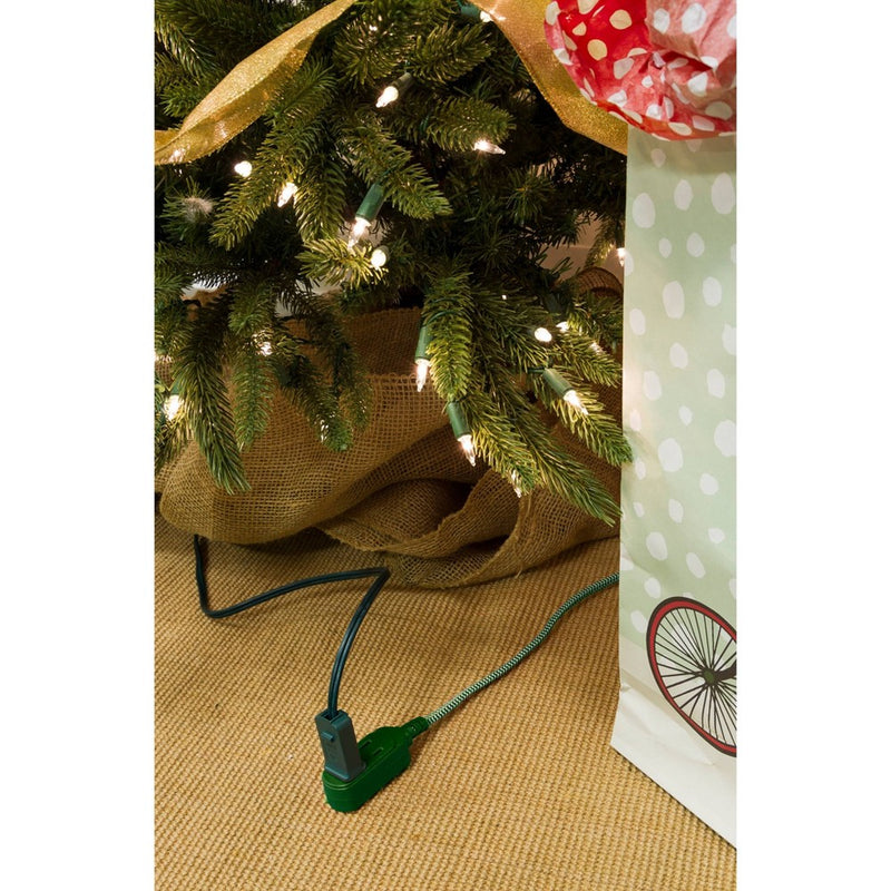 Philips 8' 3-Outlet Polarized Extension Cord Indoor Green/White