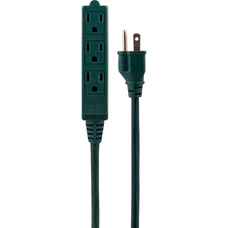 Philips 15' 3-Outlet Grounded Extension Cord Outdoor Green