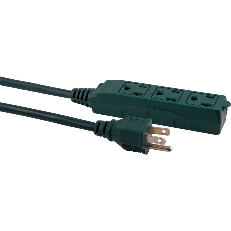 Philips 15' 3-Outlet Grounded Extension Cord Outdoor Green