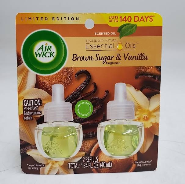 Air Wick Essential Scented Oil Twin Refill - Brown Sugar & Vanilla - 2ct