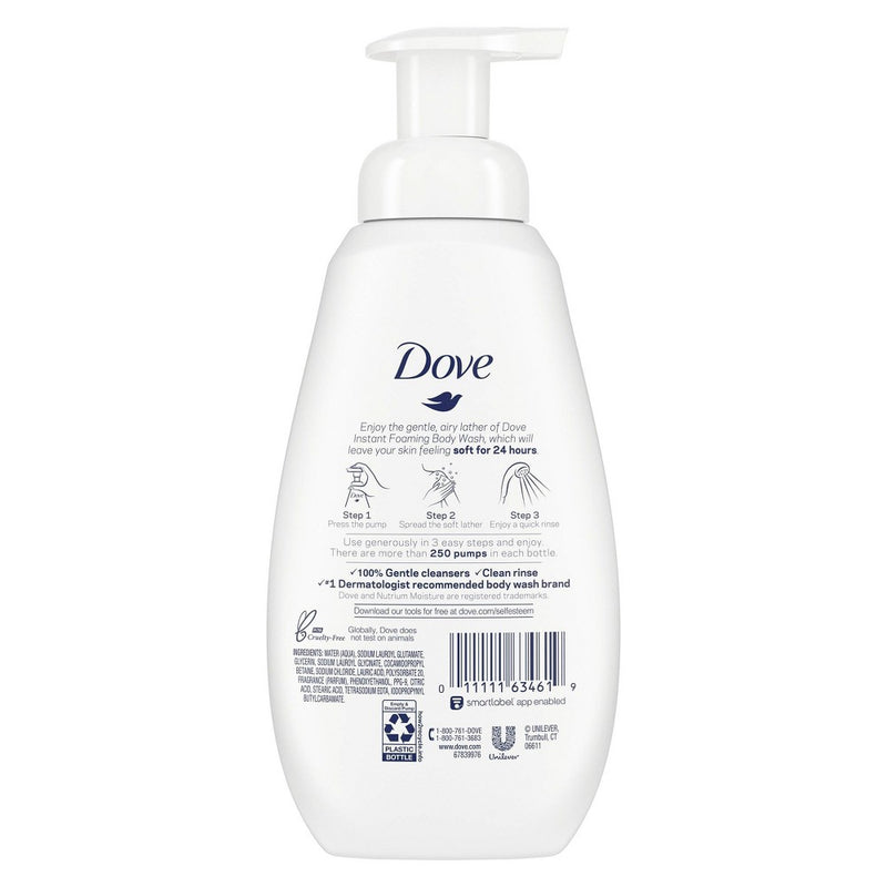 Dove Deep Moisture Shower Foam Body Wash for Dry Skin - 13.5 fl oz