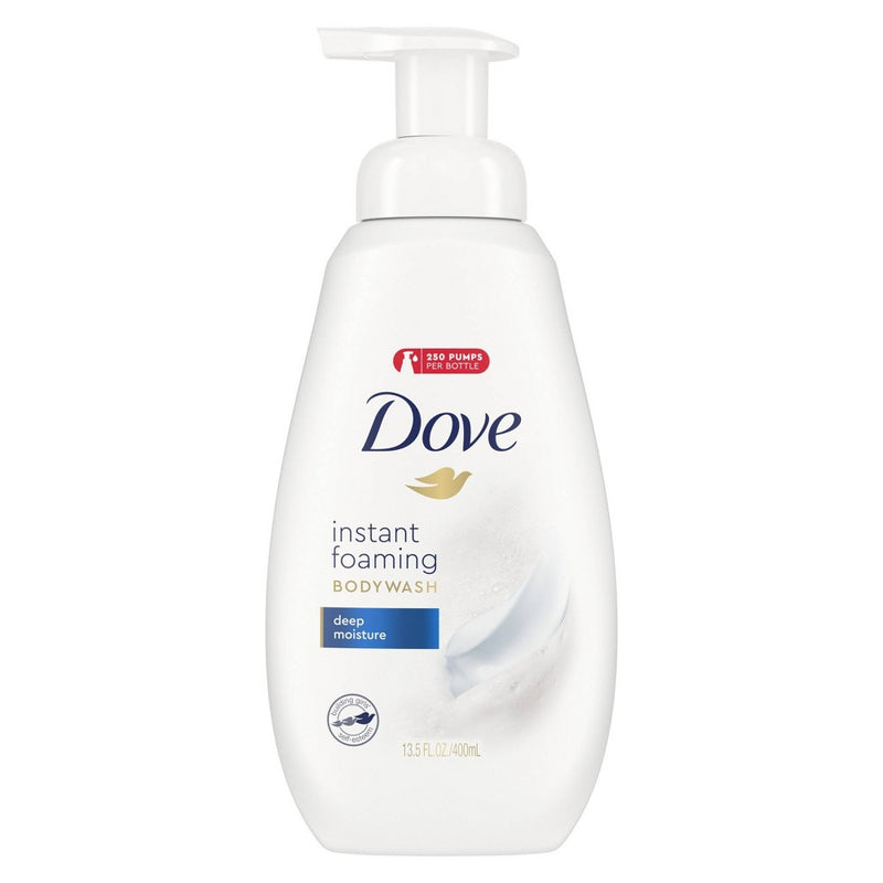 Dove Deep Moisture Shower Foam Body Wash for Dry Skin - 13.5 fl oz