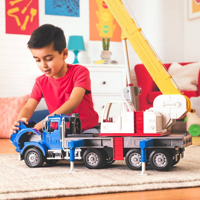 DRIVEN - Large Toy Truck with Movable Parts - Jumbo Crane Truck