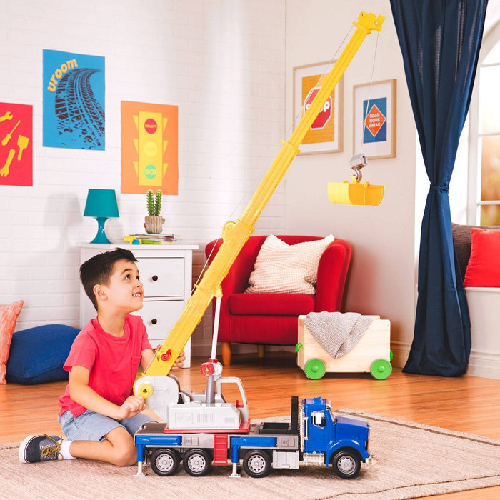 DRIVEN - Large Toy Truck with Movable Parts - Jumbo Crane Truck