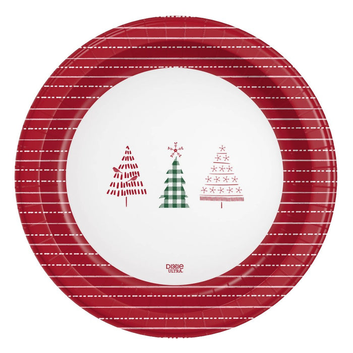 Dixie Ultra 9" Holiday Plates - Trees - 30ct