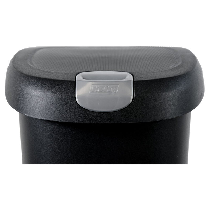 Hefty 12.3gal Slim Step Trash Can with Locking Lid Black (LOCAL PICKUP ONLY)