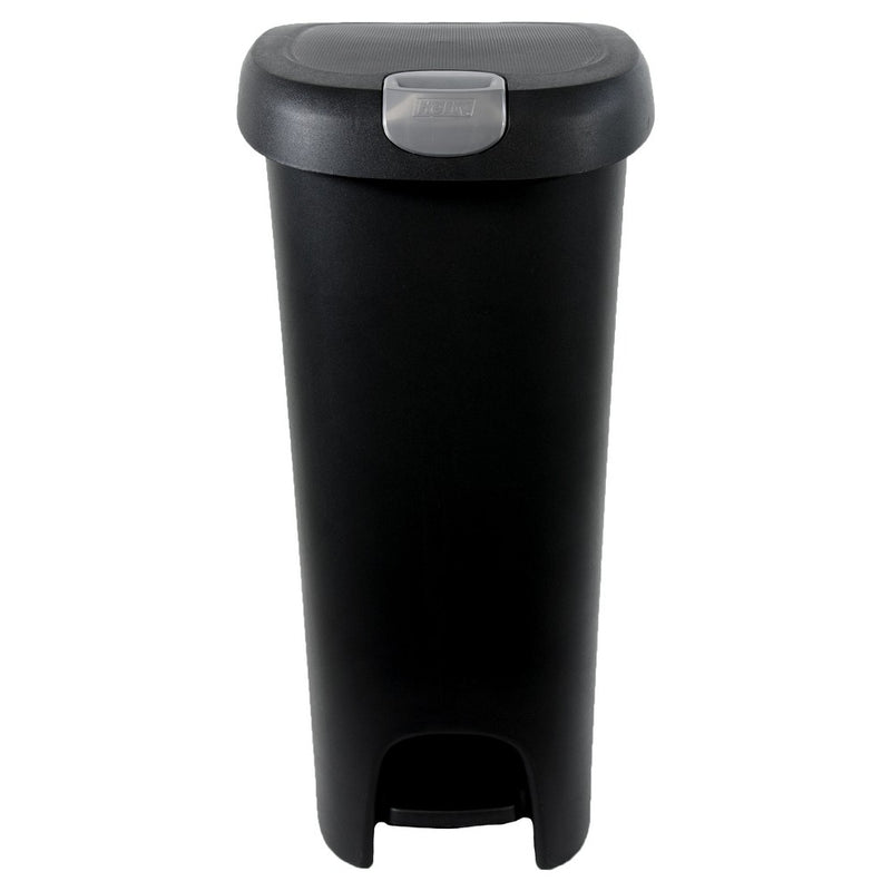 Hefty 12.3gal Slim Step Trash Can with Locking Lid Black (LOCAL PICKUP ONLY)