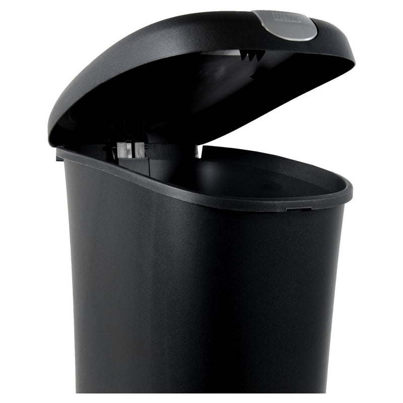 Hefty 12.3gal Slim Step Trash Can with Locking Lid Black (LOCAL PICKUP ONLY)