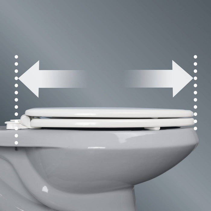 Kendall Elongated Enameled Wood Toilet Seat with Easy Clean and Slow Close Hinge White - Mayfair