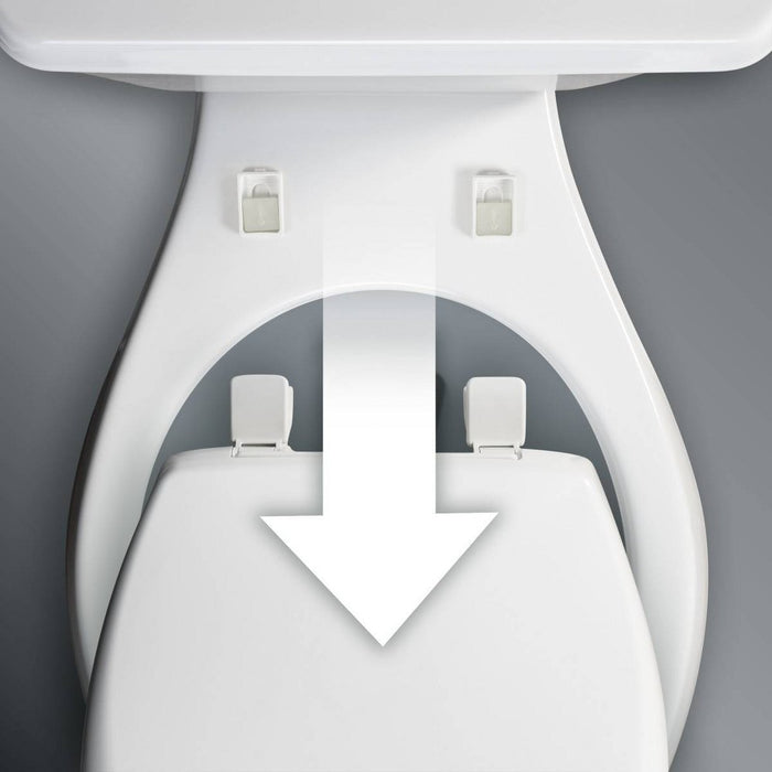 Kendall Elongated Enameled Wood Toilet Seat with Easy Clean and Slow Close Hinge White - Mayfair