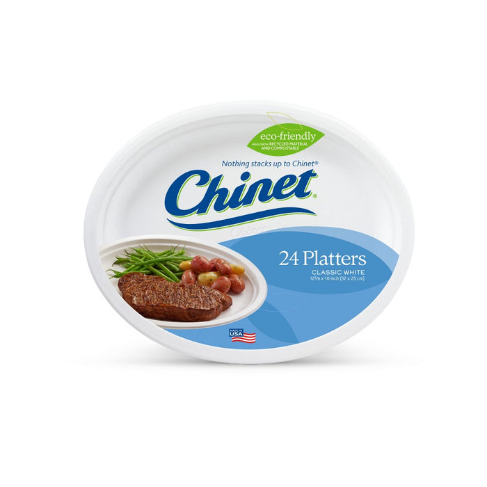 Chinet Classic White Platter - 24ct