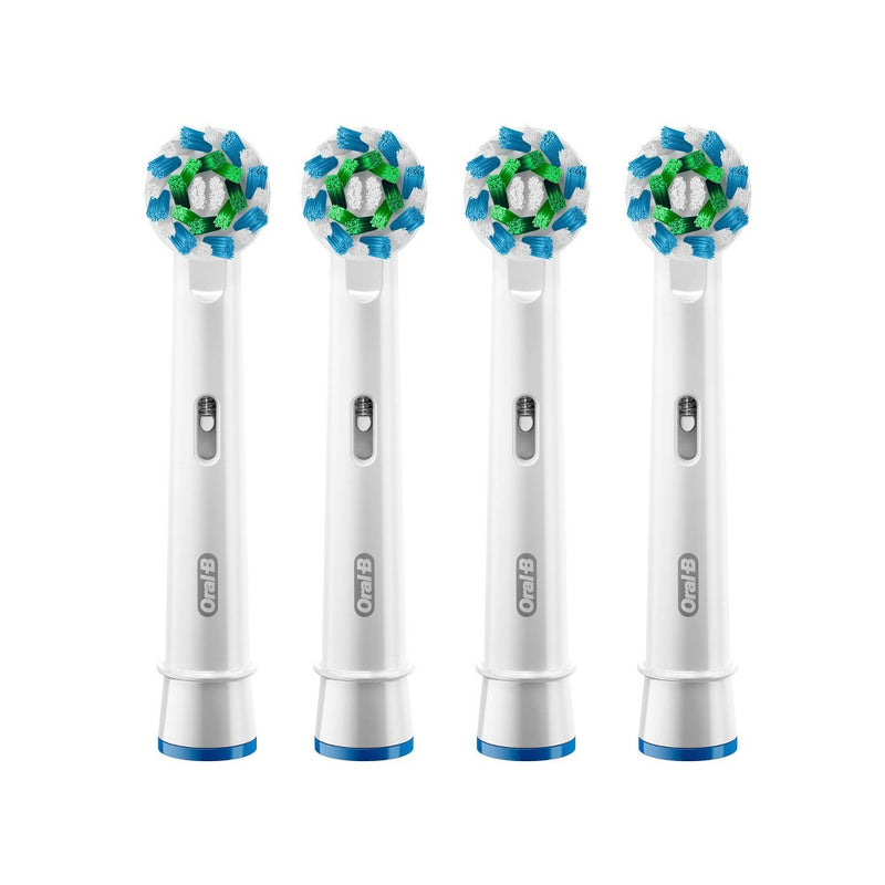 LOT OF 2!! Oral-B Cross Action Electric Toothbrush Replacement Brush Heads - 4ct