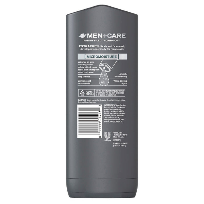 Dove Men+Care Extra Fresh Micro Moisture Cooling Body Wash - 18 fl oz