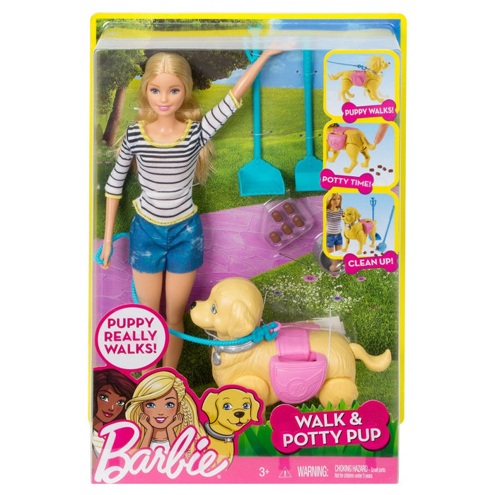 Barbie Walk and Potty Pup Doll and Playset