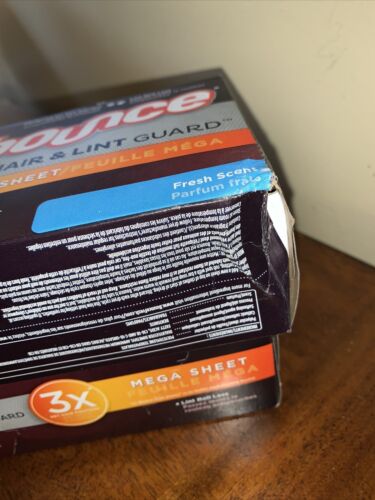 Bounce Dryer Sheets - Pet Hair & Lint Guard - Mega Sheet - Fresh Scent - 50 Count Sheets Per Box - One (1) Box