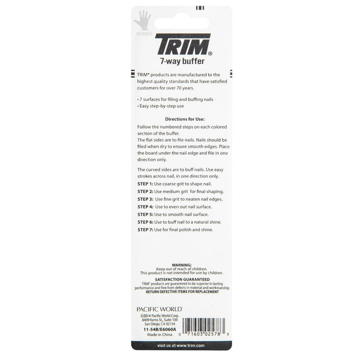 Trim 7-Way Color-Coded Nail Finishing Buffer