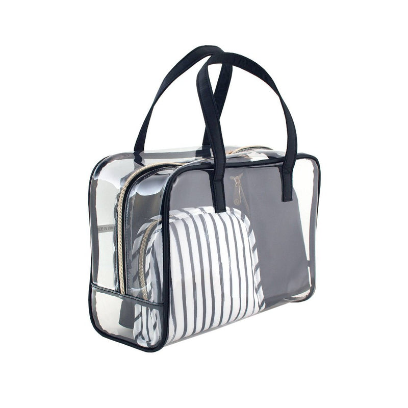 Sonia Kashuk Makeup Organizer Bag Set - Black/Stripe